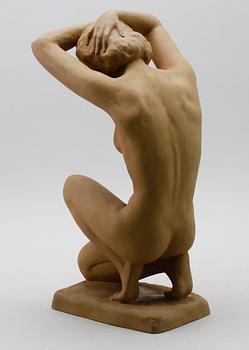 SKULPTUR, lergods, Goldscheider, Wien, 1900-talets mitt.