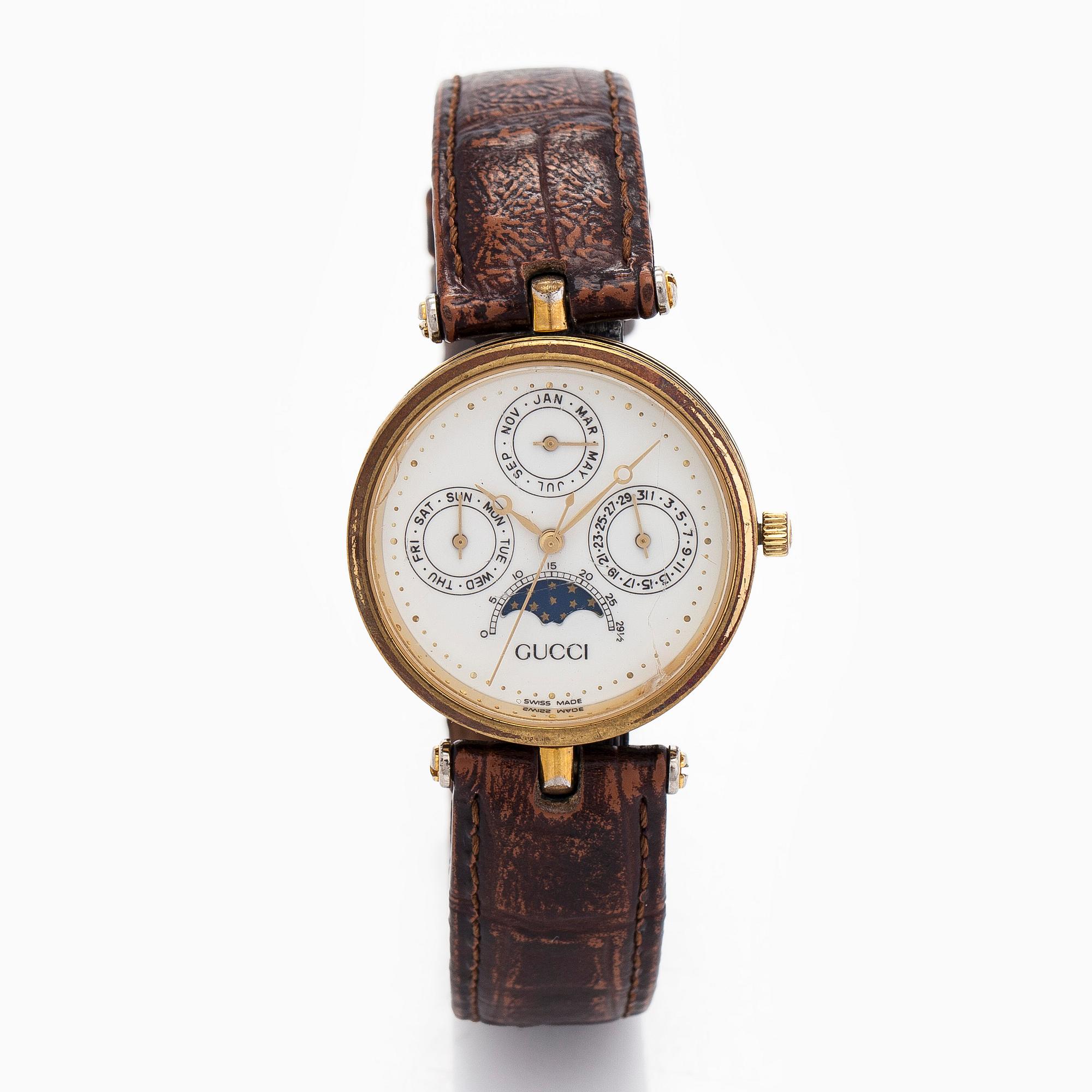 Gucci, rannekello, 30 mm, kullattu, kvartsi, pleksilasi.