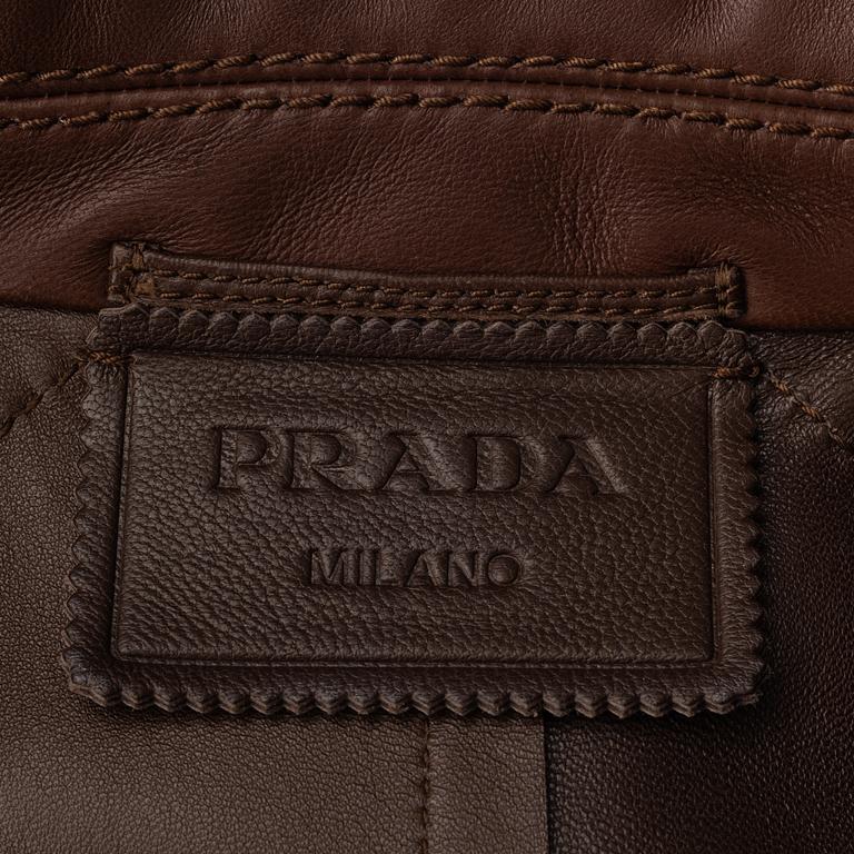 Prada, a leather and suede vest, size 38.