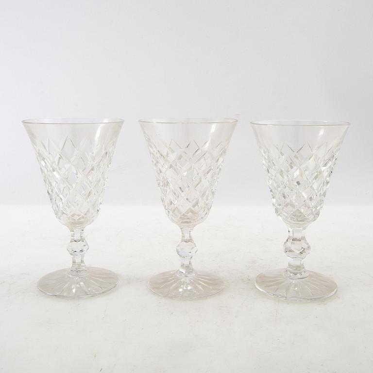 Fritz Kallenberg glass 8 pcs "Tjugo Rut" Kosta first half of the 20th century.