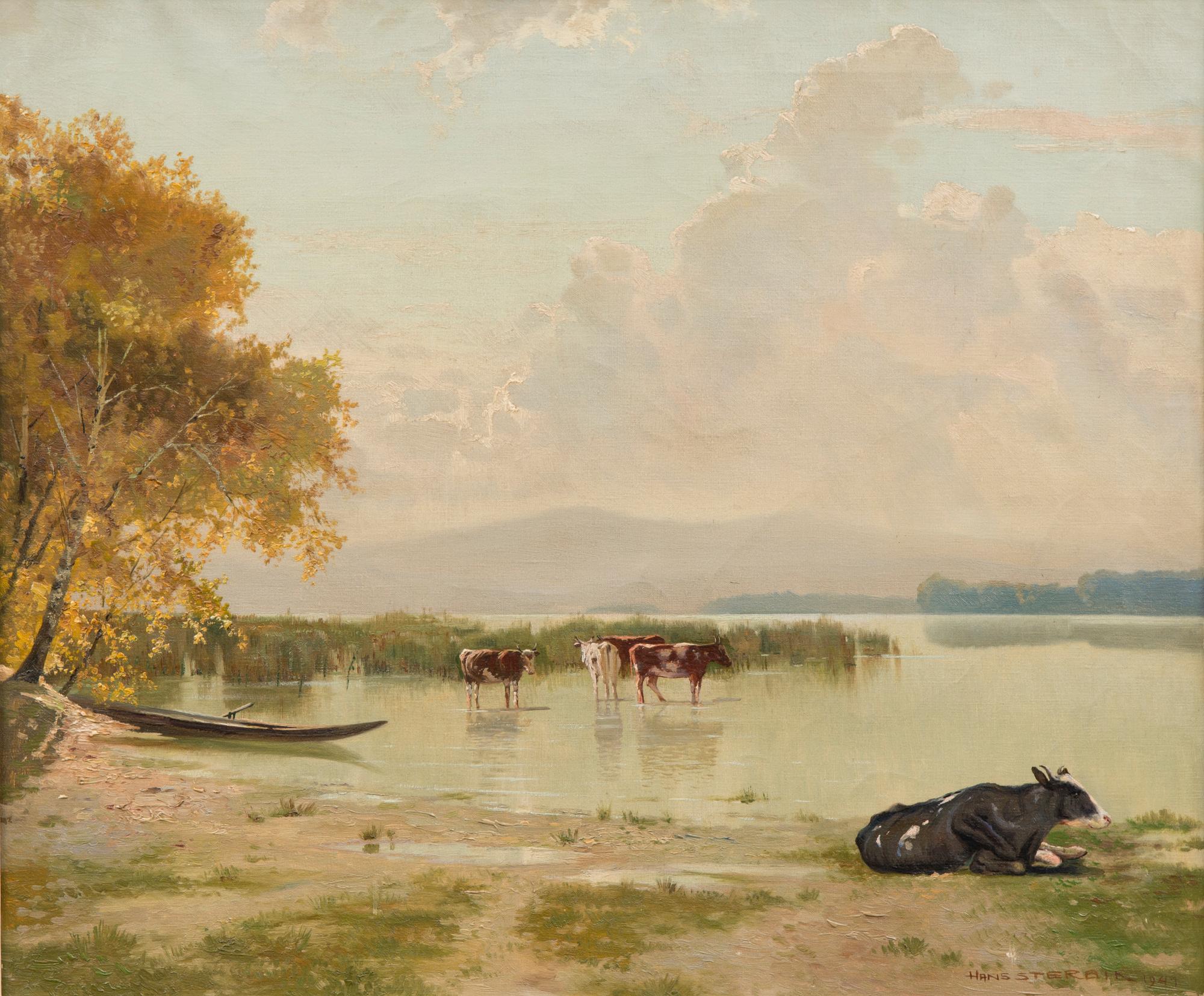 oil on canvas, signed and dated J. Sterbik 1941.