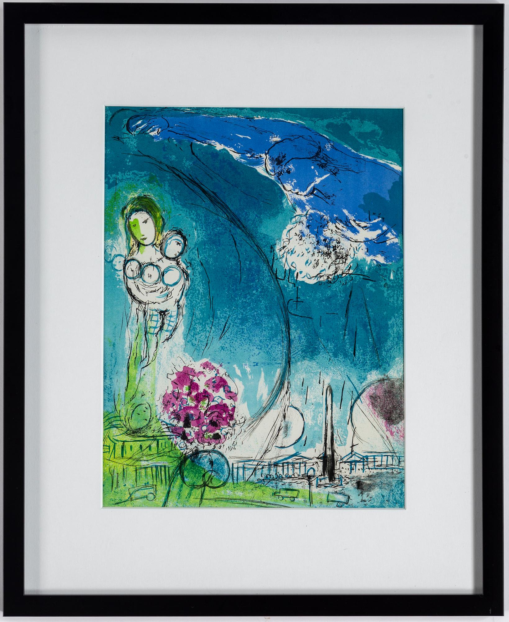 MARC CHAGALL, lithograph in colour, from: Verve 27-28, 1952.