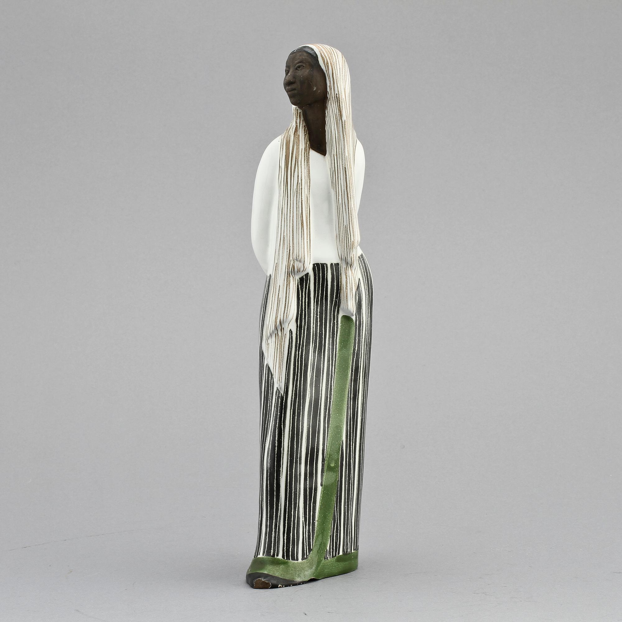 FIGURIN, porslin, "Indonesiskan", Mari Simmulson, Upsala-Ekeby, 1900-talets tredje kvartal.