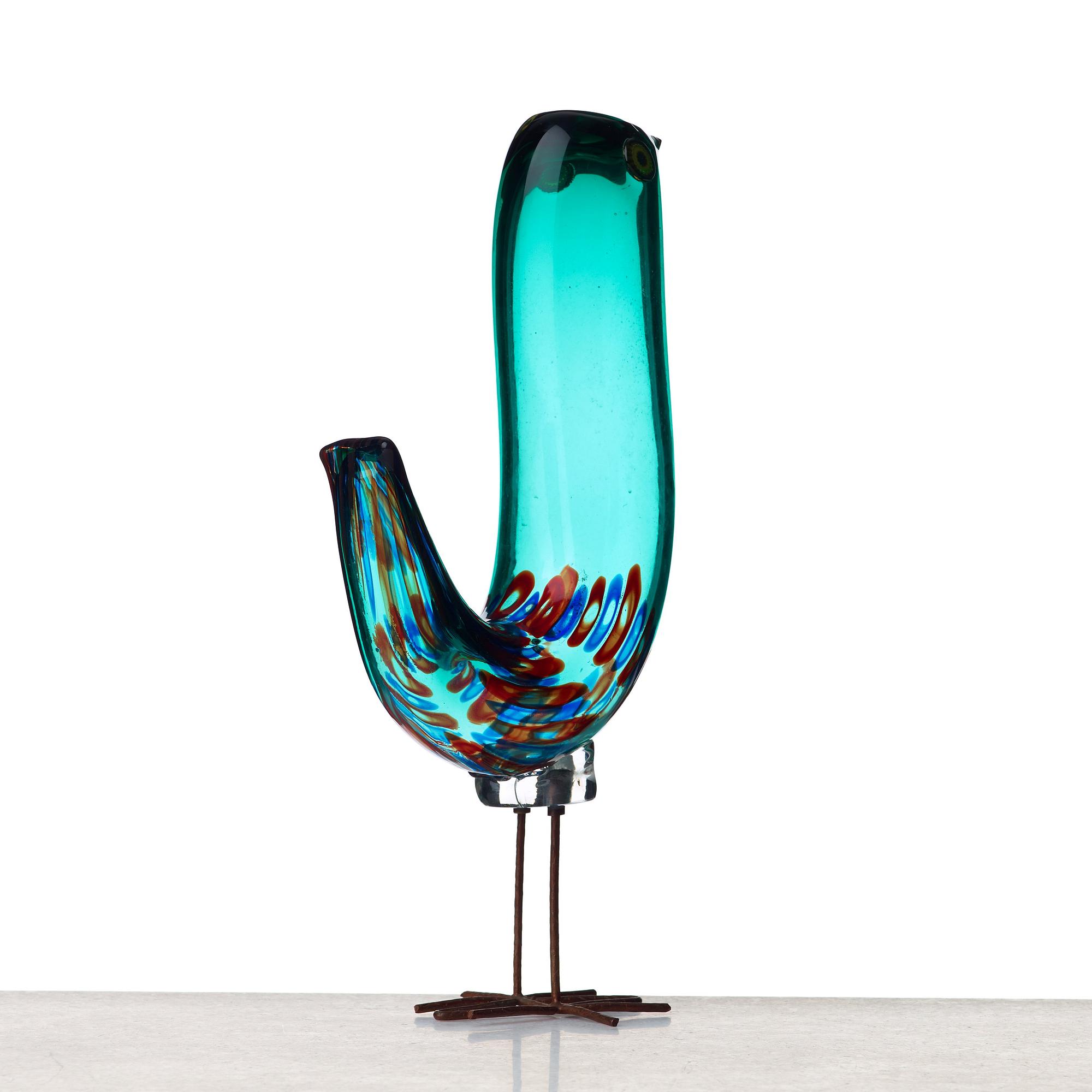 Alessandro Pianon, a "Pulcino" glass bird, Vistosi, Murano, Italy 1960's.