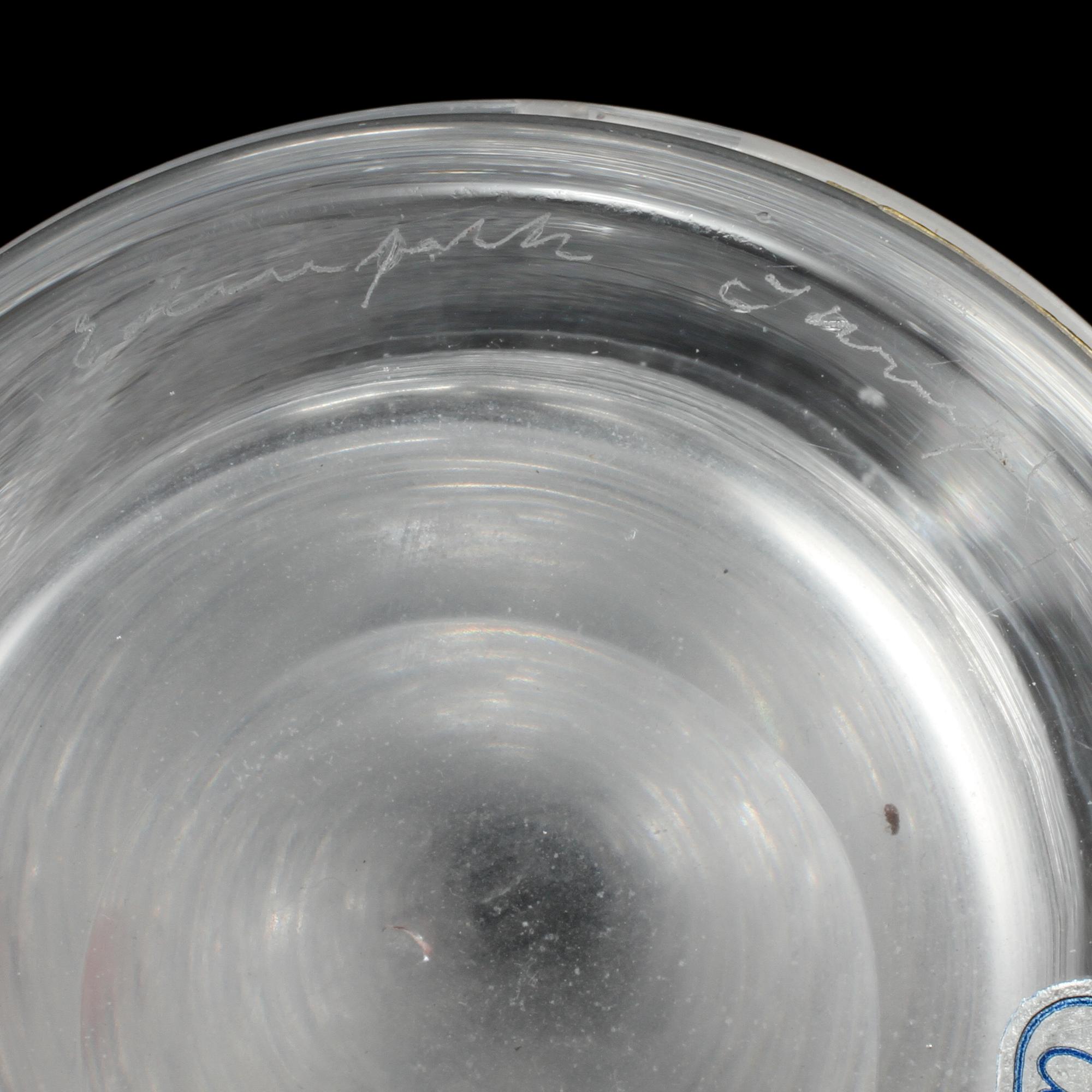 VAS, glas, "Spun", Bengt Edenfalk, Skruf, signerade, 1900-talets andra hälft.