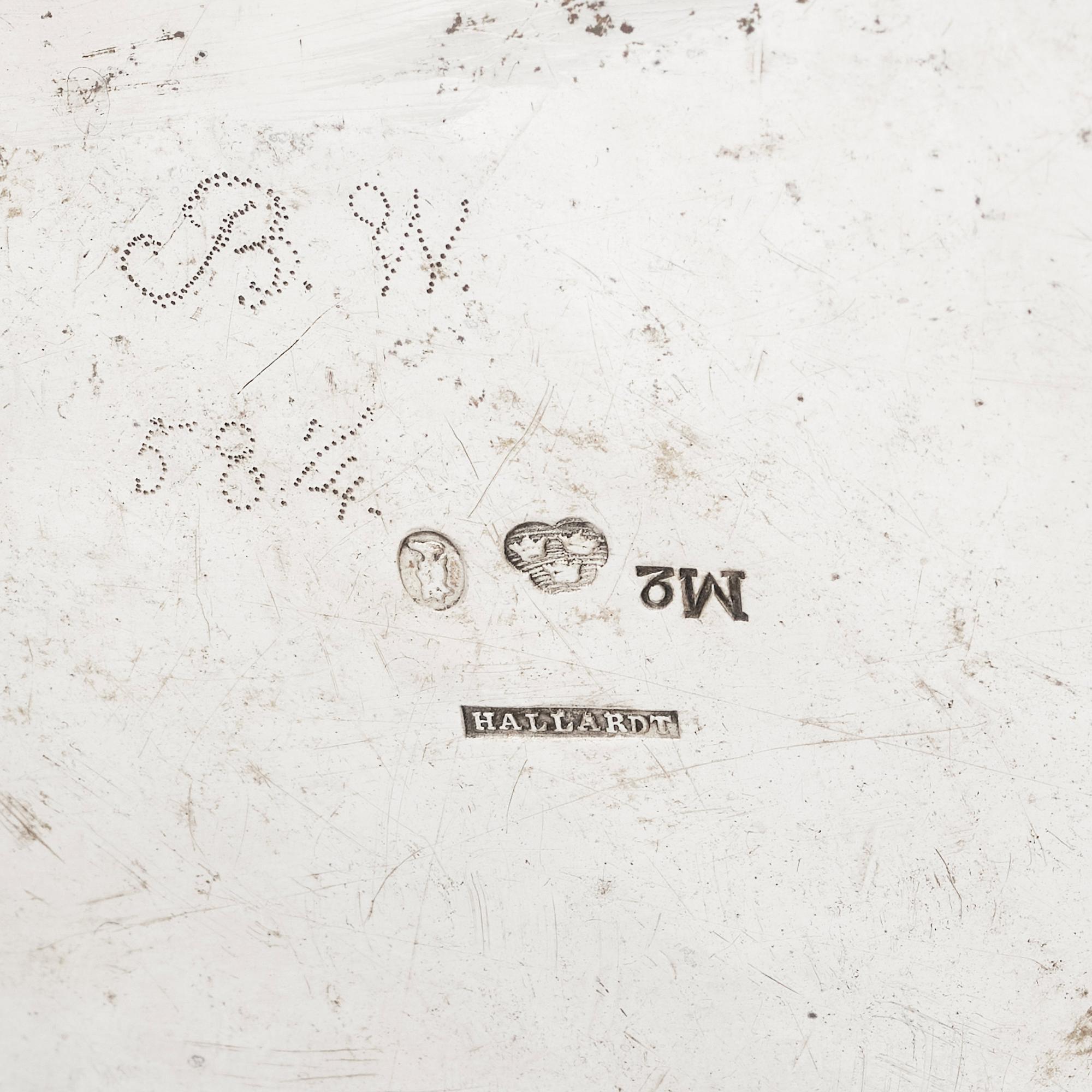 A Swedish late Gustavian silver tea-pot, mark of Johan Abraham Hallard (Hallardt), Stockholm 1794.