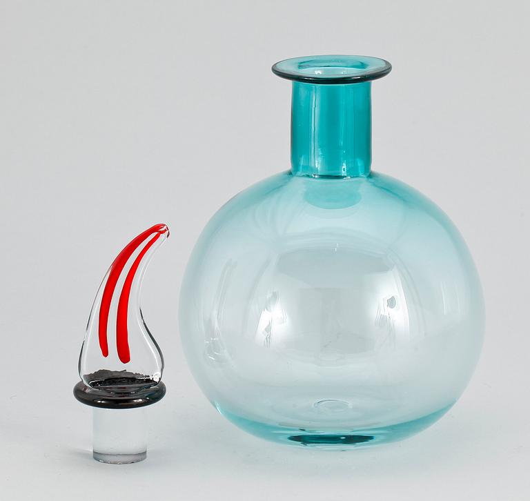 KARAFF, glas, Carlos Pebaque Gullaskruf. Sign o dat 1991.
