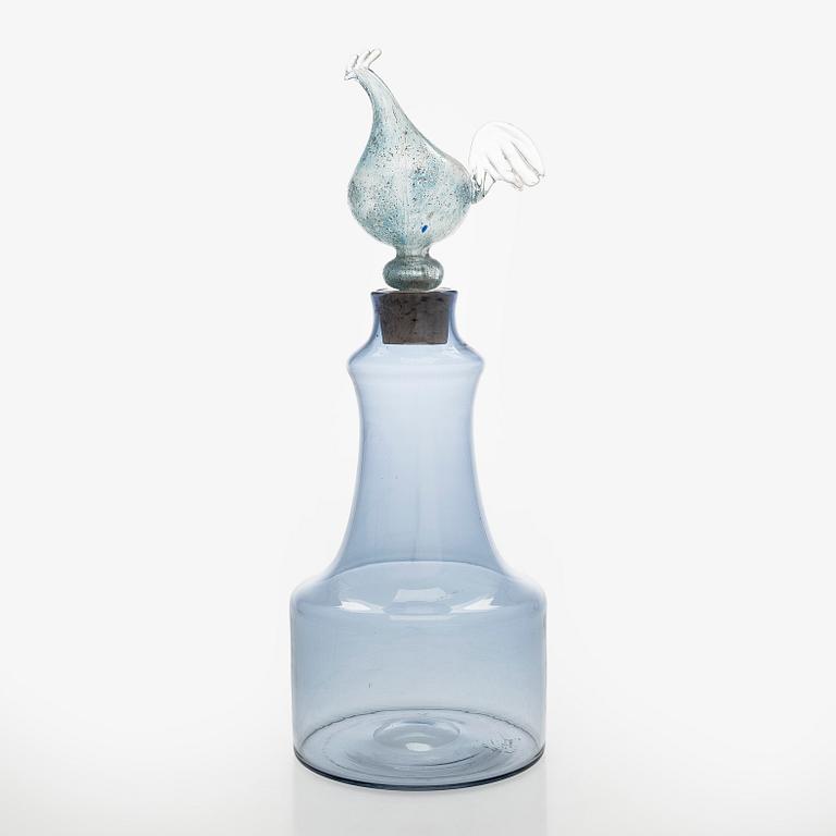 Kaj Franck, karahvi, "1502/KF 502", lasia, signeerattu K. Franck Nuutajärvi Notsjö -61.