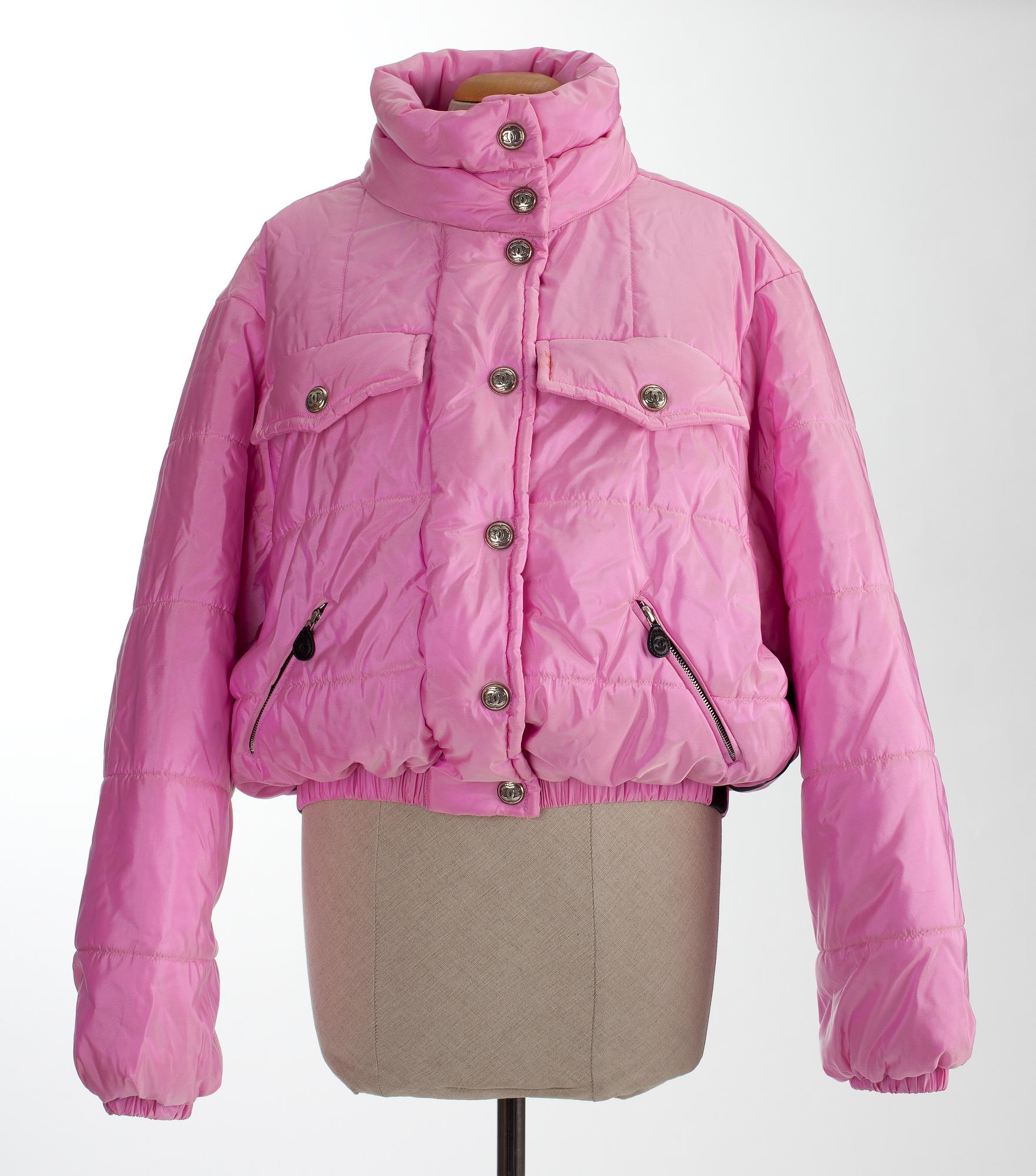 A Chanel silk winterjacket.