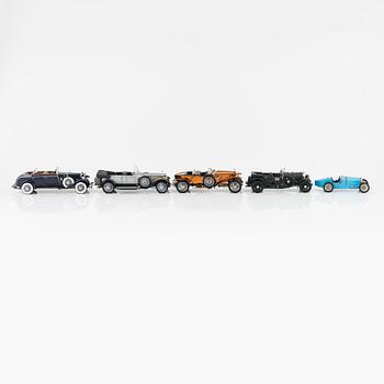 Nine die cast model cars, Franklin Mint.