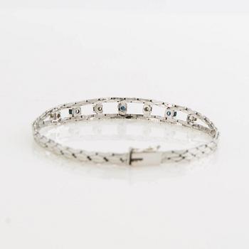 Armband, 14K guld med diamanter och safirer.