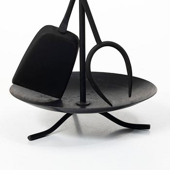 Gunnar Ander, Fire utensils on a stand, Ystad Metall, second half of the 20th century.