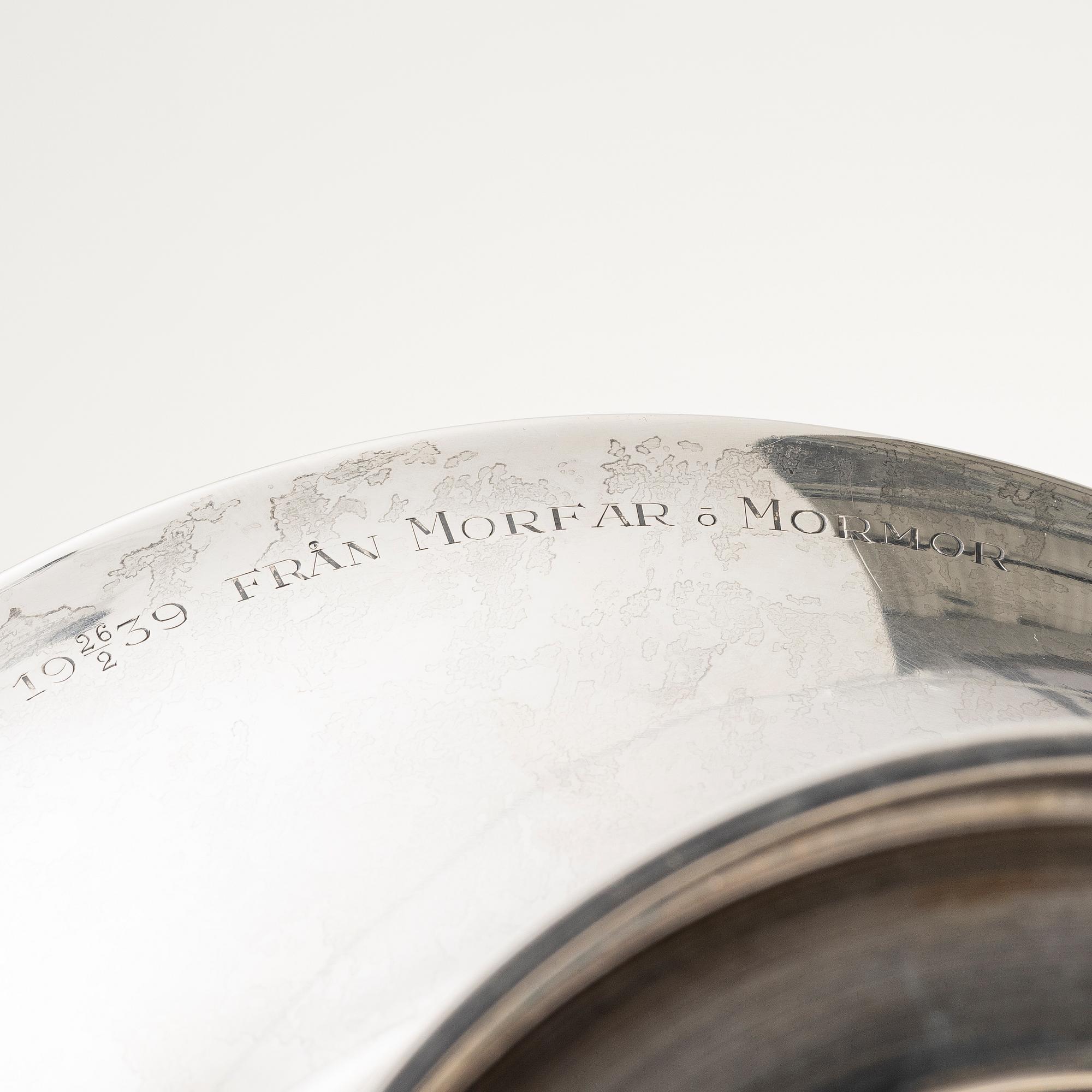 A silver bowl, C.G.Hallberg, Stockholm, Sweden, 1936.