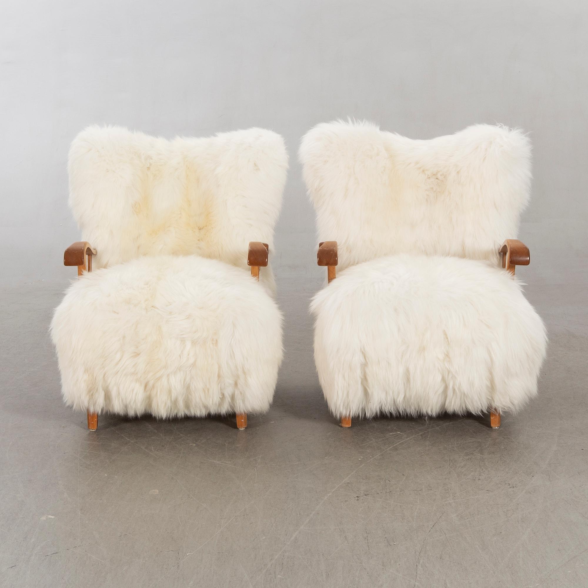 Armchairs a pair, 1950s-1960s.