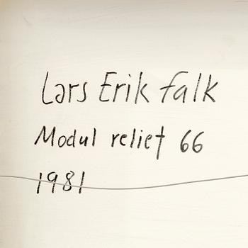 Lars-Erik Falk, relief signerad och daterad 1981.