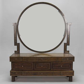 A 1930's dressing table and a stool.