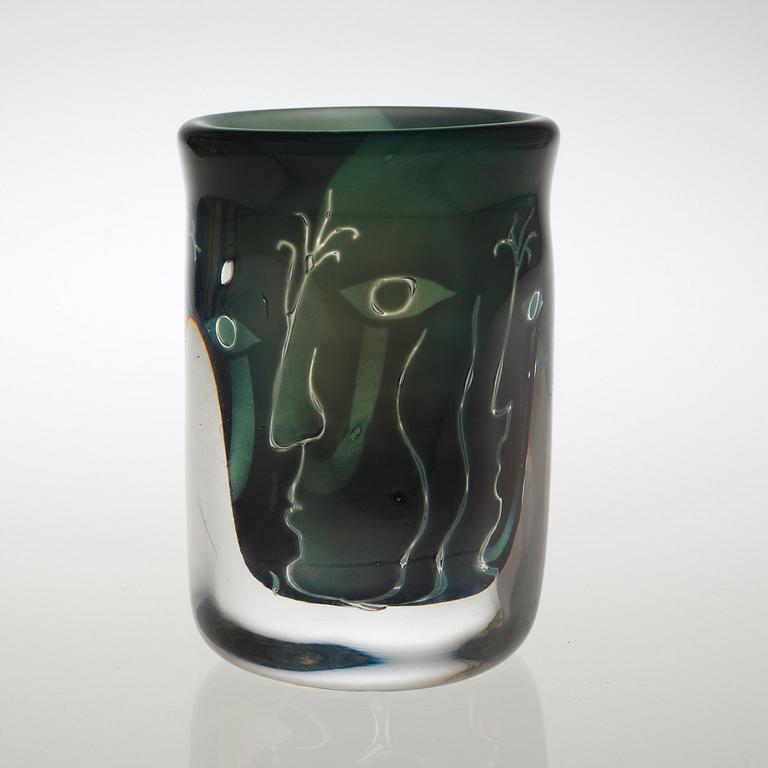 An Ingeborg Lundin 'Ariel' glass vase, Orrefors 1970.