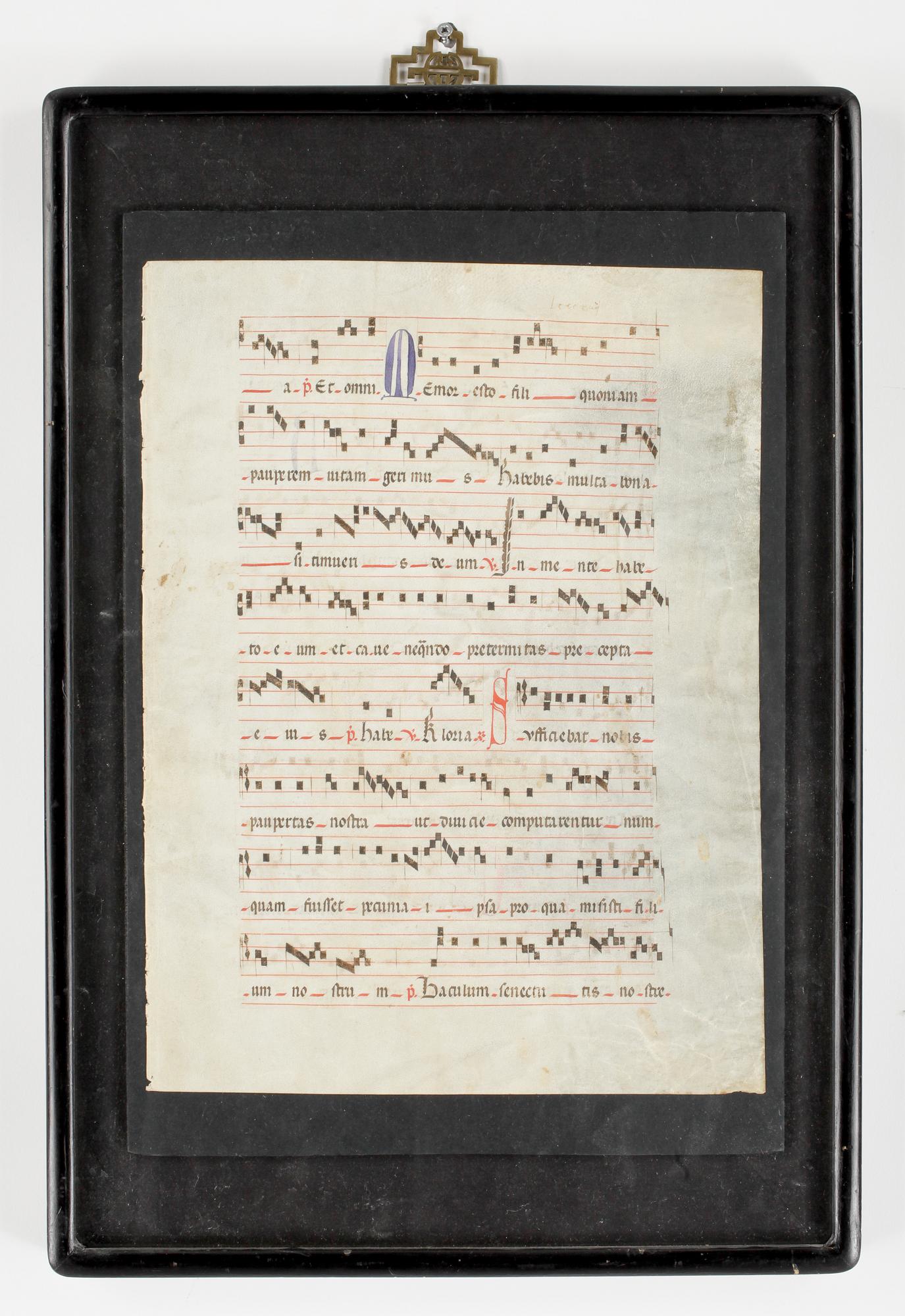 MISSALEBLAD, pergament, enligt uppgift 1500-tal.