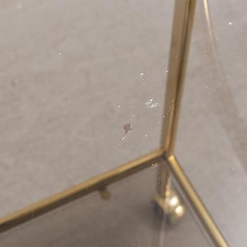 A brass and glass trolley, second half of the 20th Century.
