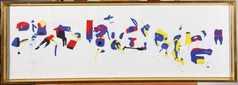 LINDELL, LAGE. Färglitografi, sign. o numr. 75/76.