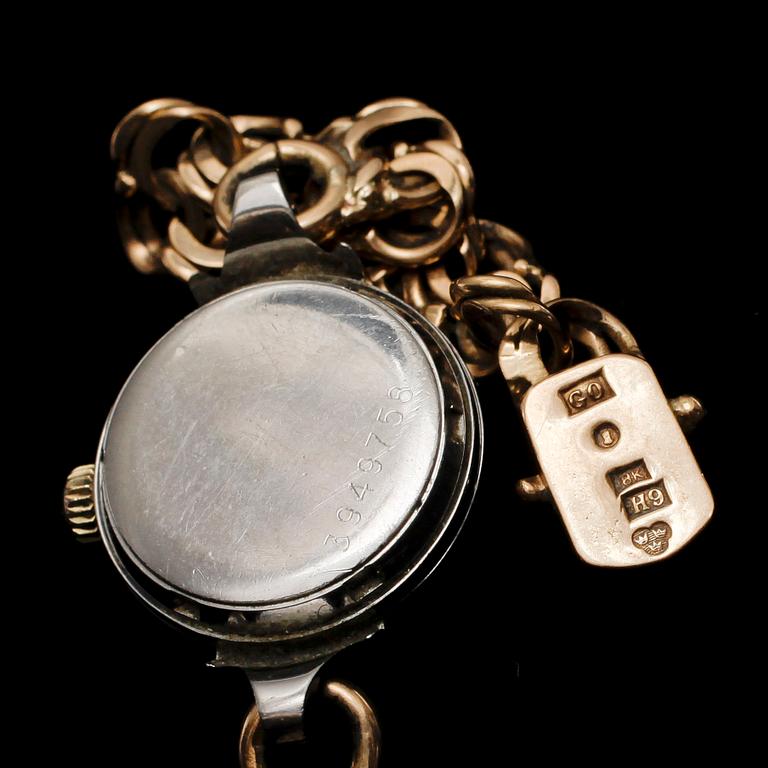 ARMBANDSUR, dam, delvis 18k guld, Eterna. Total vikt ca 29,8 gram.