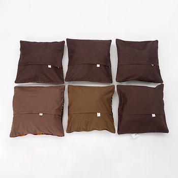 Six kilim cushions, approx, Ca 45 x 45 cm.