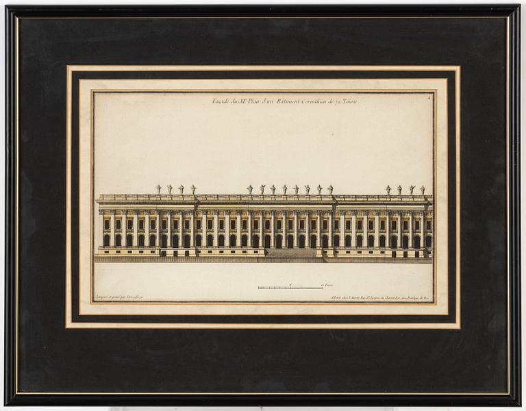 Jean-François de Neufforge, kopparstick, 8 st.