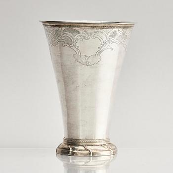 A Swedish 18th century silver beaker, mark of Jonas Berg, Stockholm 1759.