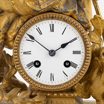 A mantel clock, France, later part of the 19th Century.