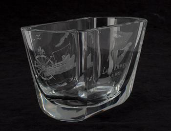 SKÅL, glas, signerad G. Hongell Karhula-Iittala. 1955.