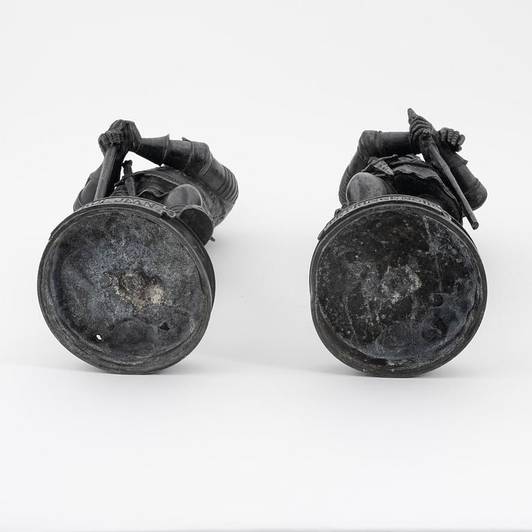 Two sculptures, after Auguste Joseph Peiffer.