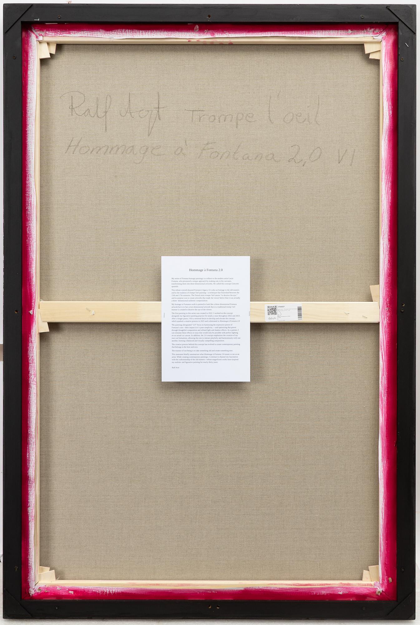 Ralf Arzt, "Trompe l'oeil Hommage à Fontana 2.0 VI".
