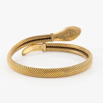 Arm ring, in the form of a serpent, brass.