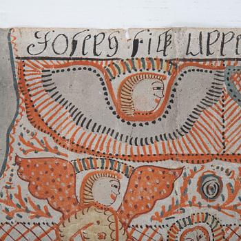 A south swedish folk art painting early 19th Century.