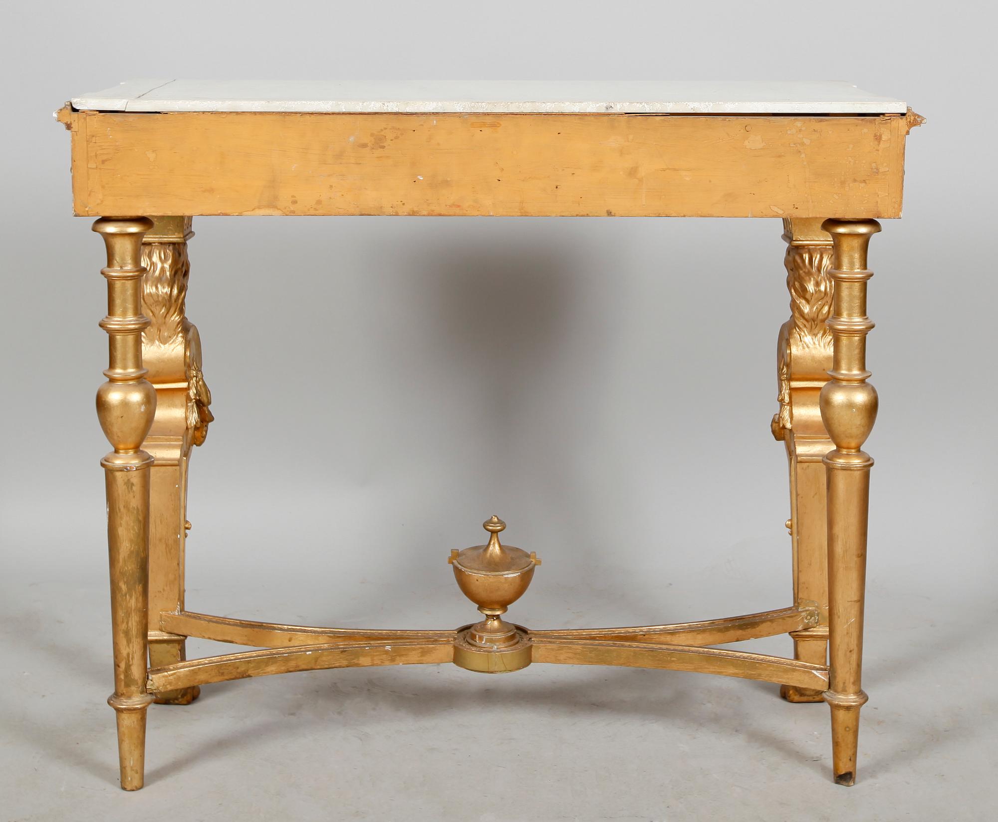 SPEGEL MED KONSOLBORD, empirestil, 1800-/1900-tal.