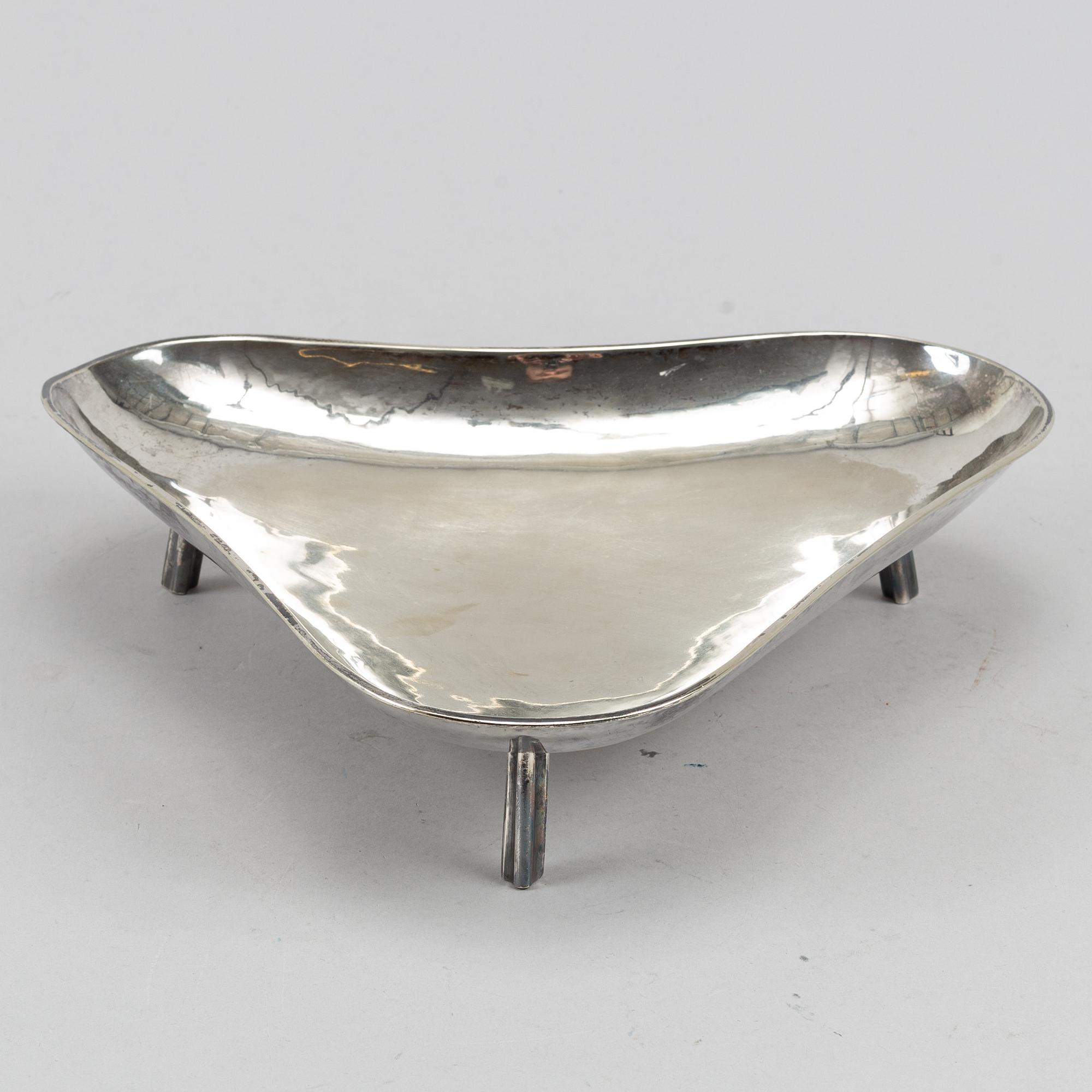 Karl Wojtech, a silver plated fruit bowl, Stockholm.