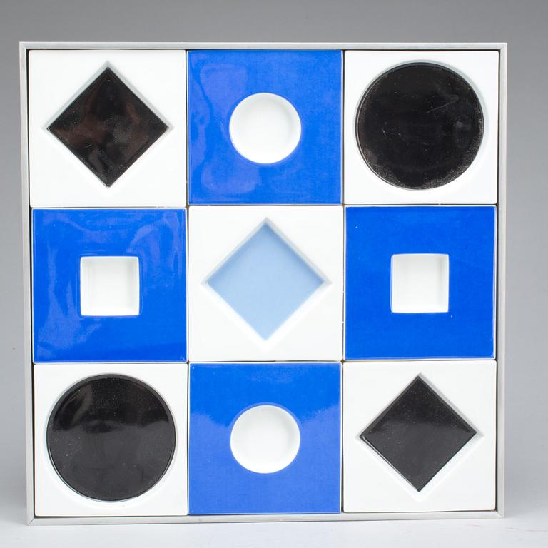 VICTOR VASARELY, Relief, porslin. Rosenthal, signerad o numrerad  31/100.