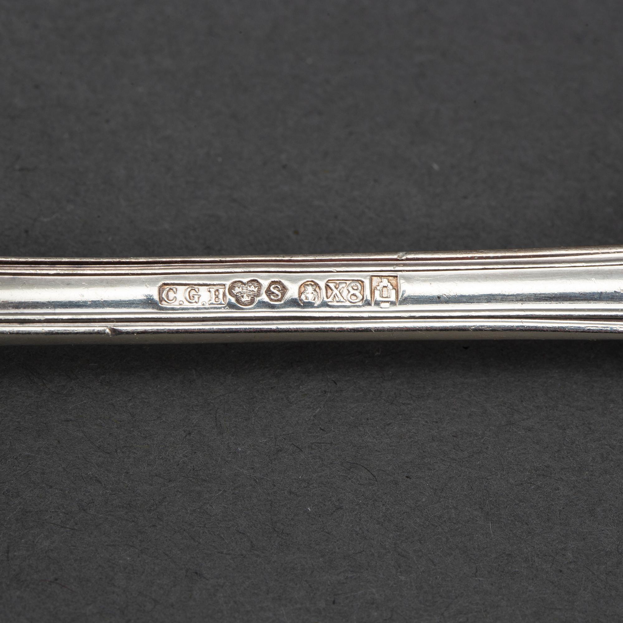 CG HALLBERG and GAB, a part 'Olga' silver cutlery, 1948-1978 (112 pieces).