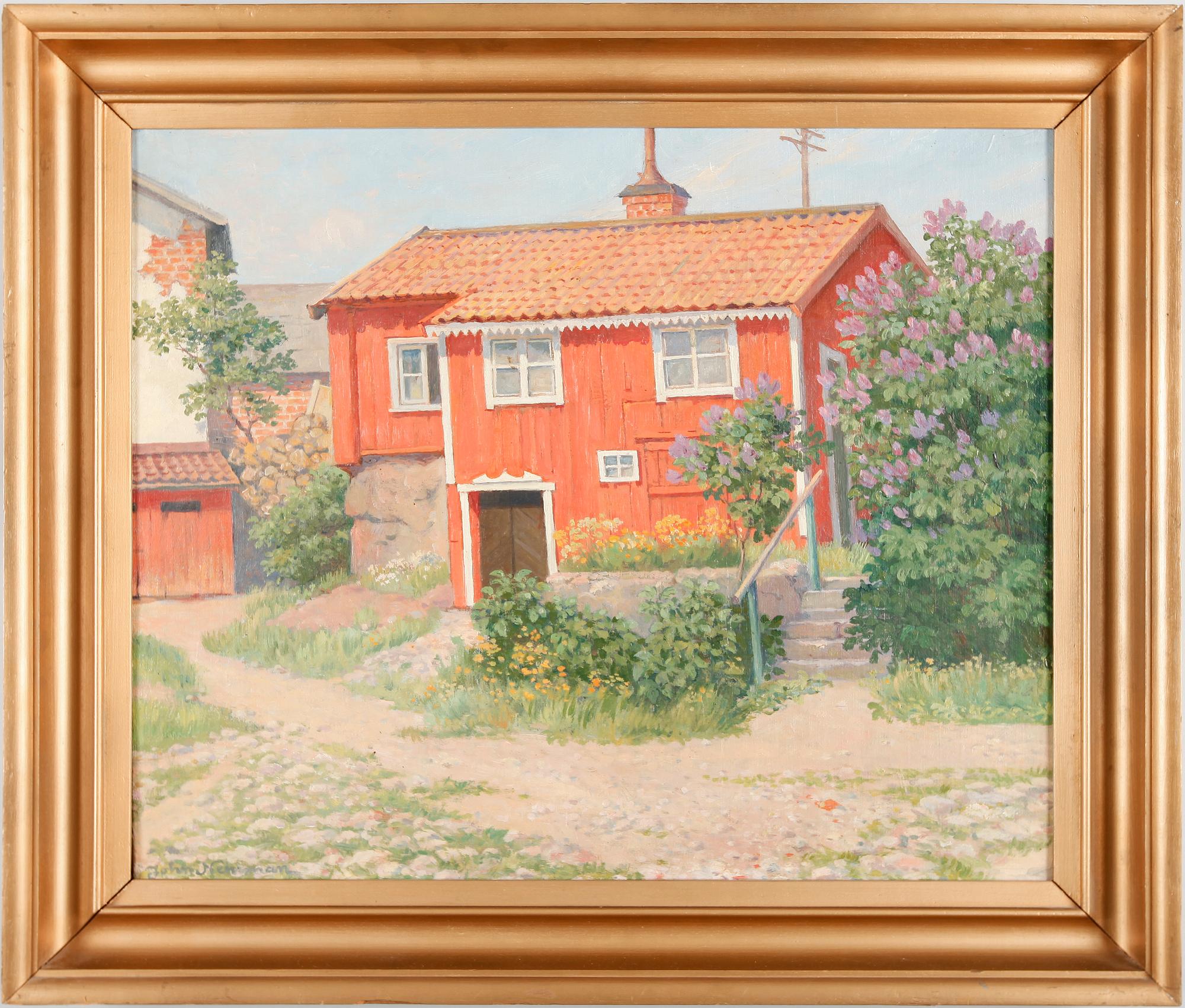 JOHN NEHRMAN, olja på pannå, sign.