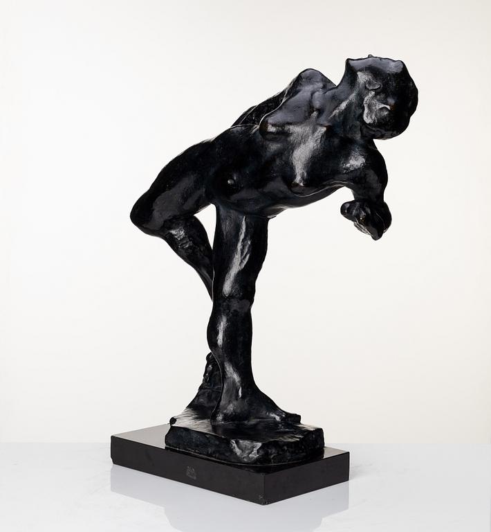 Gudmar Olovson, sculpture. Signed. Numbered. Foundry mark. Bronze, total height 57 cm, length 43 cm.