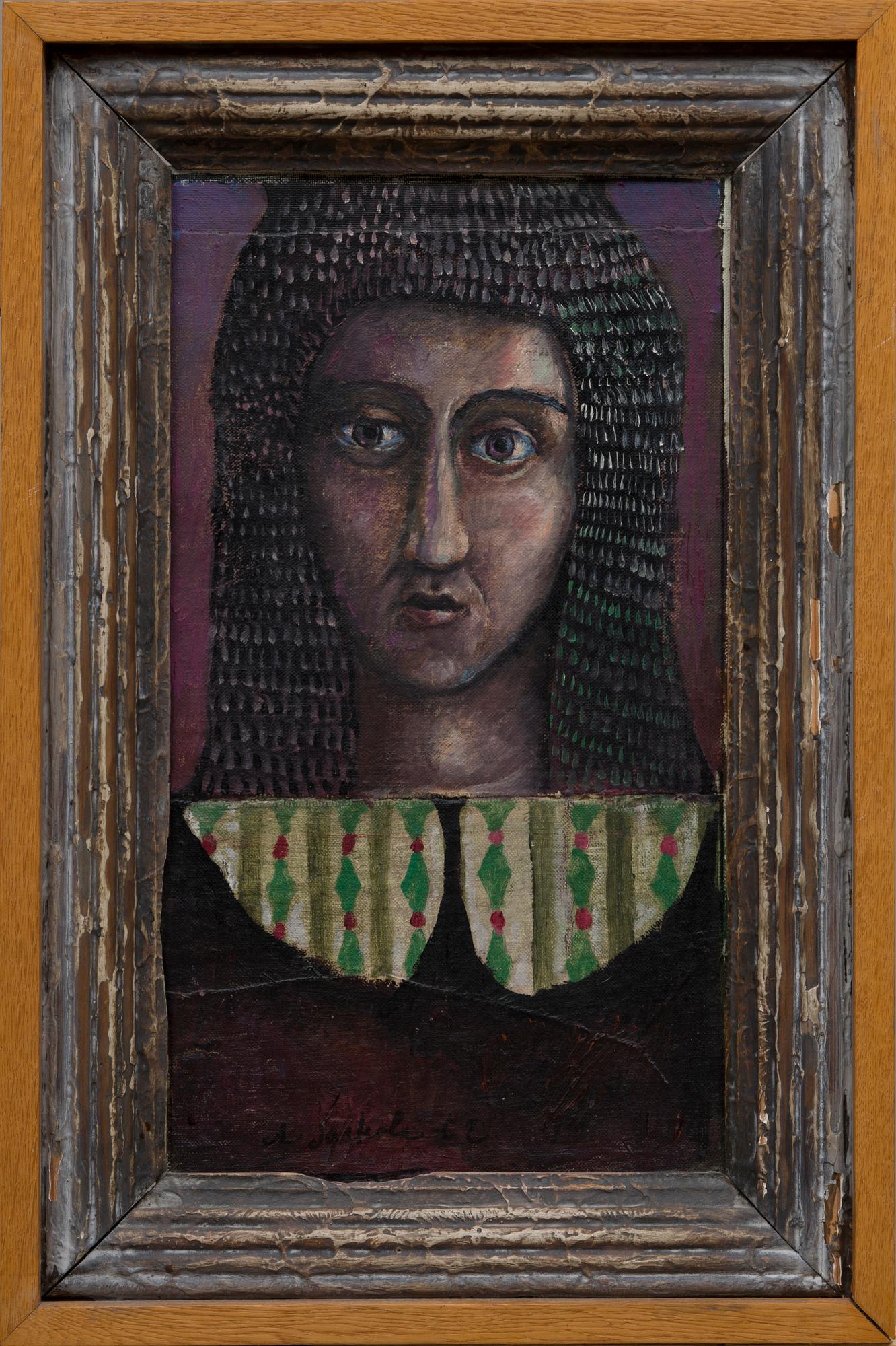 ALPO JAAKOLA, NAINEN LILASSA.