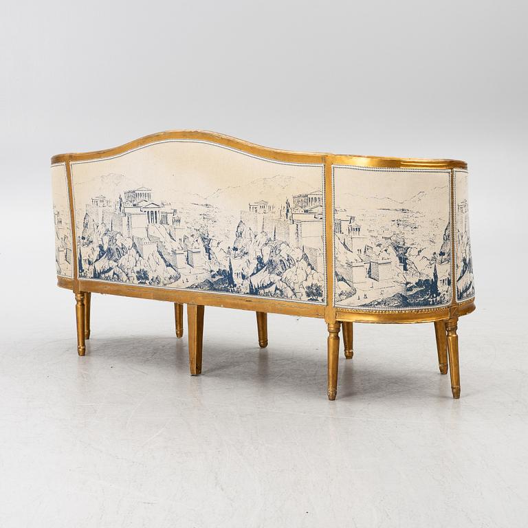 Sofa, Gustavian style, second half of the 19th century.