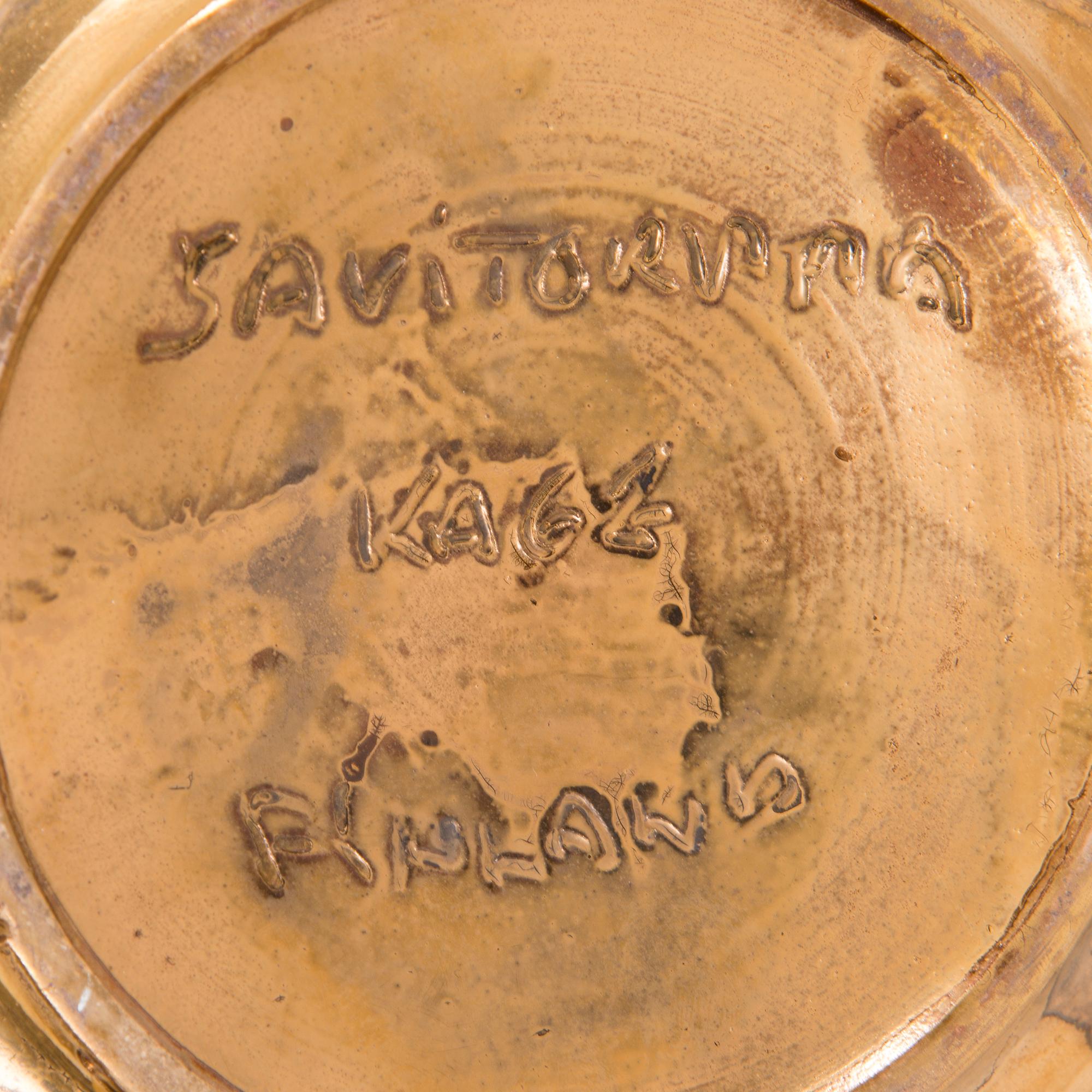 A pair of ceramic tablelamps by Kauko Forsvik, signed 'KAGE', Finland.