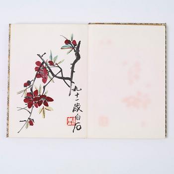 BOK med TRÄSNITT, "Qi Baishi hua ji". Beijing 1952.