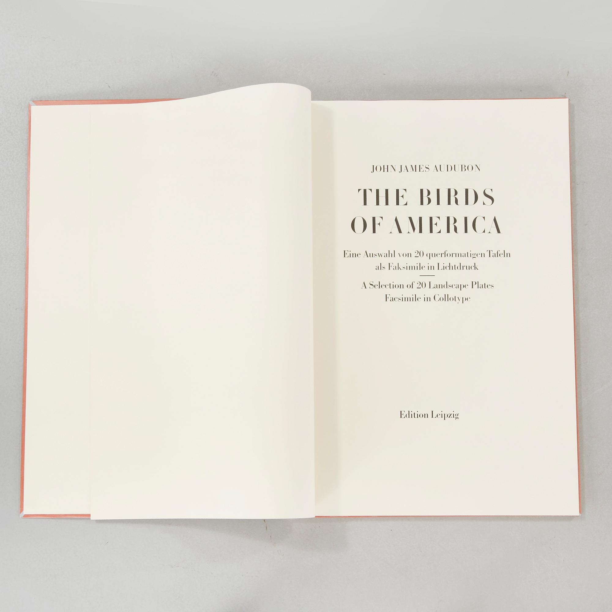The book "The Birds of America", volume II, by John James Audubon, numbered 178/500, 1973.