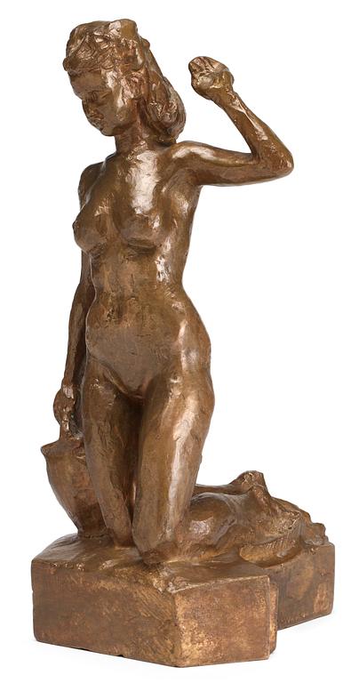 Nils Möllerberg, "Vattenhämterska (skuld)" (Girl fetching water).