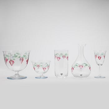 GLASSERVIS, 14 delar, "Maja", Eva Englund, Orrefors.
