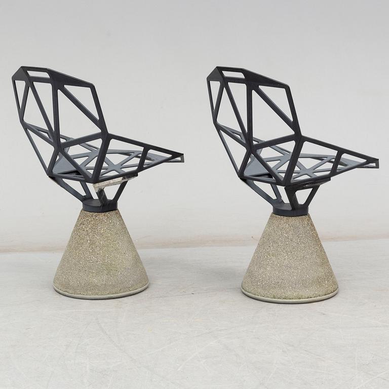 A pair of 21st century 'Chair One B' garden chairs by Konstantin Grcic, Magis, Italy,