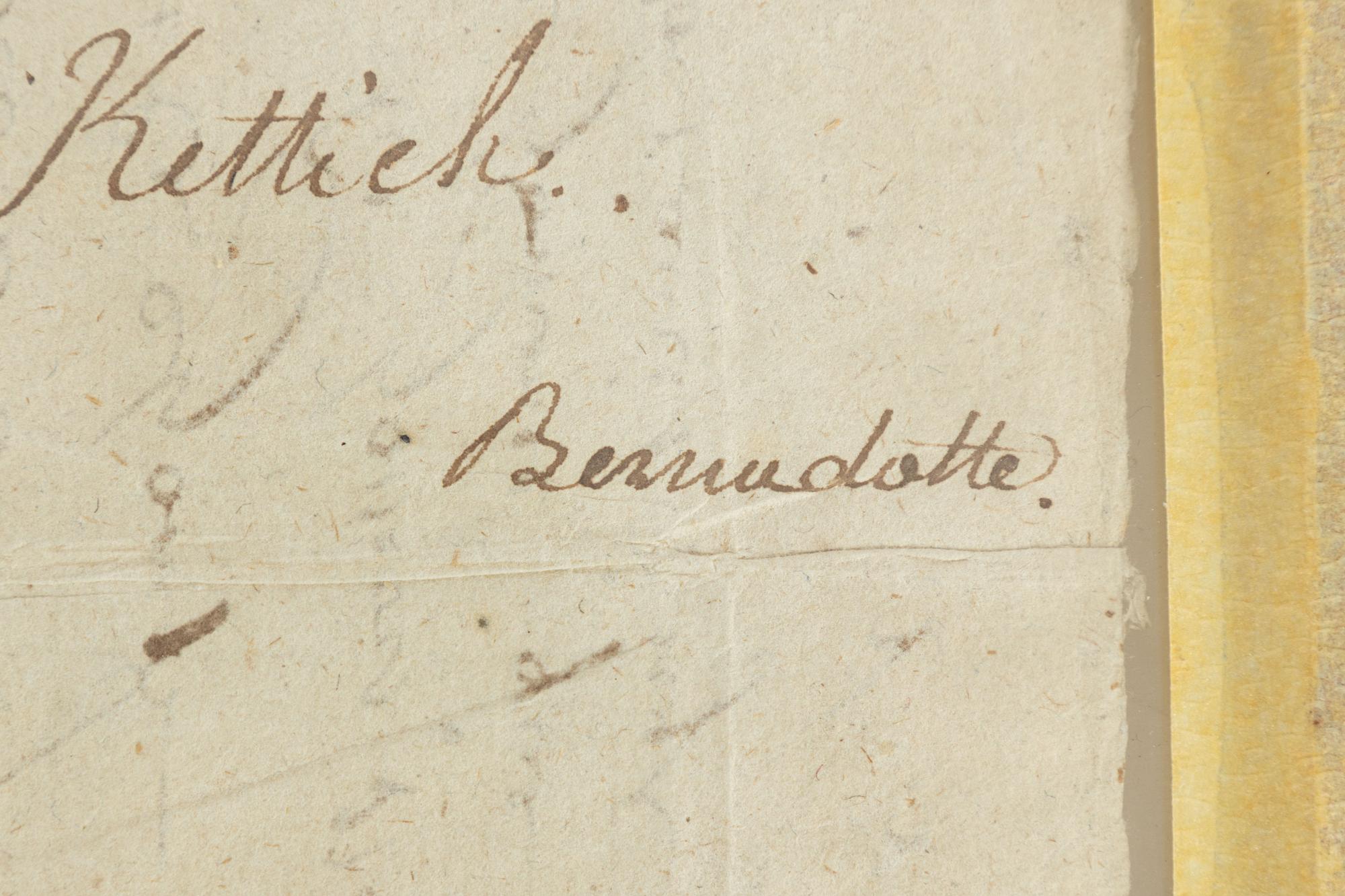 Document signed by Bernadotte.