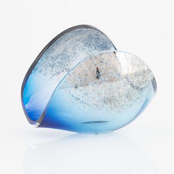 Lena Bergström, a glass sculpture, 'Jorden' from the series 'Planets', Kosta Boda, Sweden.